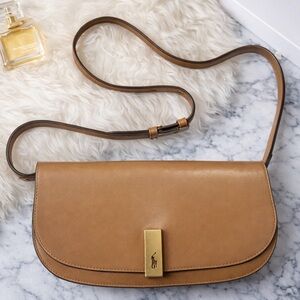 Polo Ralph Lauren Authentic Medium Leather Crossbody Clutch Shoulder Bag